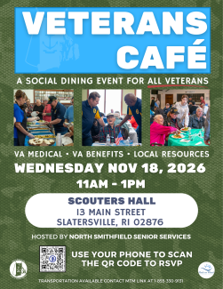 Veterans Cafe Scouters Hall Flyer